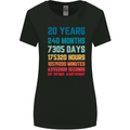 20th Birthday 20 Year Old Womens Wider Cut T-Shirt Black