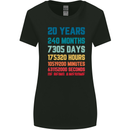 20th Birthday 20 Year Old Womens Wider Cut T-Shirt Black