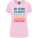 20th Birthday 20 Year Old Womens Wider Cut T-Shirt Light Pink