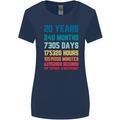 20th Birthday 20 Year Old Womens Wider Cut T-Shirt Navy Blue