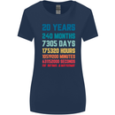 20th Birthday 20 Year Old Womens Wider Cut T-Shirt Navy Blue