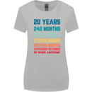 20th Birthday 20 Year Old Womens Wider Cut T-Shirt Sports Grey