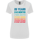20th Birthday 20 Year Old Womens Wider Cut T-Shirt White