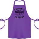20th Wedding Anniversary 20 Year Funny Wife Cotton Apron 100% Organic Purple