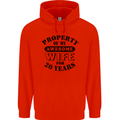 20th Wedding Anniversary 20 Year Funny Wife Mens 80% Cotton Hoodie Bright Red