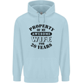 20th Wedding Anniversary 20 Year Funny Wife Mens 80% Cotton Hoodie Light Blue