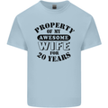 20th Wedding Anniversary 20 Year Funny Wife Mens Cotton T-Shirt Tee Top Light Blue