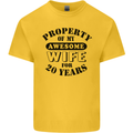 20th Wedding Anniversary 20 Year Funny Wife Mens Cotton T-Shirt Tee Top Yellow