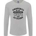 20th Wedding Anniversary 20 Year Funny Wife Mens Long Sleeve T-Shirt Sports Grey