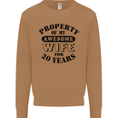 20th Wedding Anniversary 20 Year Funny Wife Mens Sweatshirt Jumper Caramel Latte