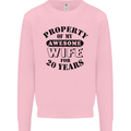 20th Wedding Anniversary 20 Year Funny Wife Mens Sweatshirt Jumper Light Pink