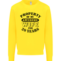 20th Wedding Anniversary 20 Year Funny Wife Mens Sweatshirt Jumper Yellow