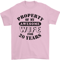 20th Wedding Anniversary 20 Year Funny Wife Mens T-Shirt 100% Cotton Light Pink