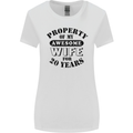 20th Wedding Anniversary 20 Year Funny Wife Womens Wider Cut T-Shirt White