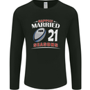 21 Year Wedding Anniversary 21st Rugby Mens Long Sleeve T-Shirt Black