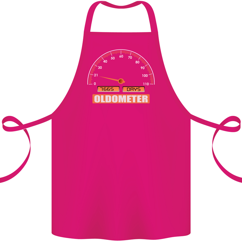 21st Birthday 21 Year Old Ageometer Funny Cotton Apron 100% Organic Pink