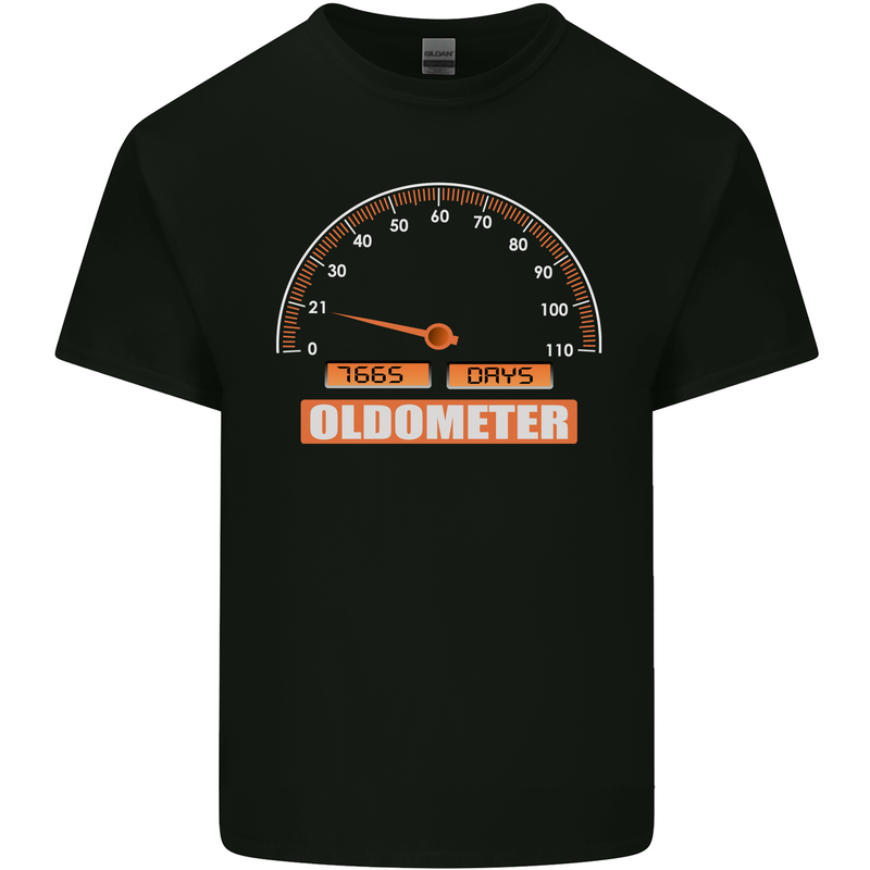 21st Birthday 21 Year Old Ageometer Funny Mens Cotton T-Shirt Tee Top Black