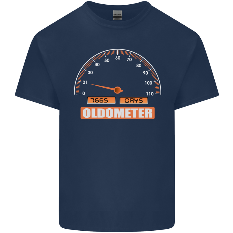 21st Birthday 21 Year Old Ageometer Funny Mens Cotton T-Shirt Tee Top Navy Blue