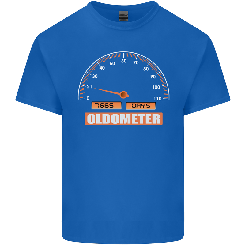 21st Birthday 21 Year Old Ageometer Funny Mens Cotton T-Shirt Tee Top Royal Blue