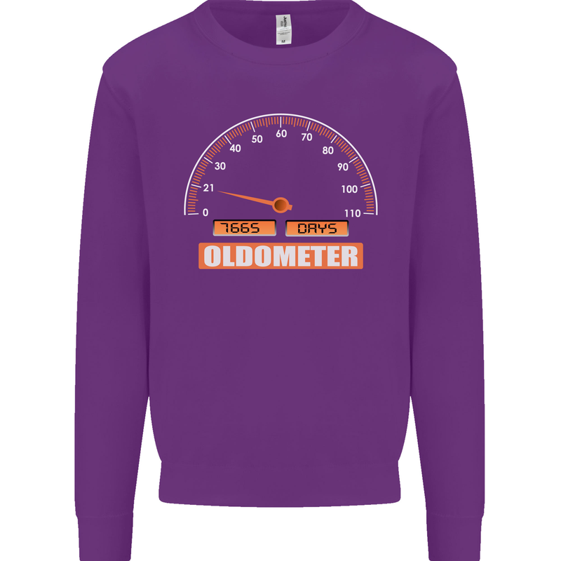 21st Birthday 21 Year Old Ageometer Funny Mens Sweatshirt Jumper Purple