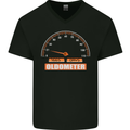 21st Birthday 21 Year Old Ageometer Funny Mens V-Neck Cotton T-Shirt Black