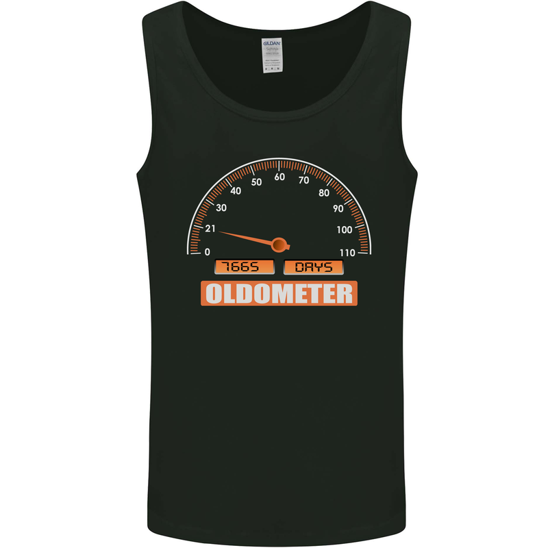 21st Birthday 21 Year Old Ageometer Funny Mens Vest Tank Top Black