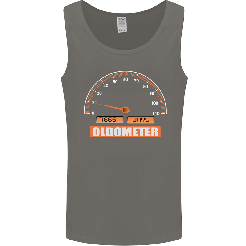 21st Birthday 21 Year Old Ageometer Funny Mens Vest Tank Top Charcoal