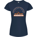 21st Birthday 21 Year Old Ageometer Funny Womens Petite Cut T-Shirt Navy Blue