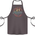 21st Birthday 21 Year Old Awesome Looks Like Cotton Apron 100% Organic Dark Grey