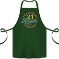 21st Birthday 21 Year Old Awesome Looks Like Cotton Apron 100% Organic Forest Green