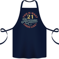 21st Birthday 21 Year Old Awesome Looks Like Cotton Apron 100% Organic Navy Blue