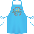 21st Birthday 21 Year Old Awesome Looks Like Cotton Apron 100% Organic Turquoise