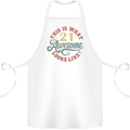 21st Birthday 21 Year Old Awesome Looks Like Cotton Apron 100% Organic White