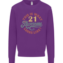 21st Birthday 21 Year Old Awesome Looks Like Mens Sweatshirt Jumper Purple