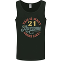21st Birthday 21 Year Old Awesome Looks Like Mens Vest Tank Top Black
