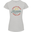 21st Birthday 21 Year Old Awesome Looks Like Womens Petite Cut T-Shirt Sports Grey