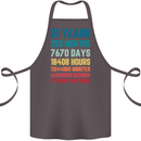21st Birthday 21 Year Old Cotton Apron 100% Organic Dark Grey