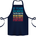 21st Birthday 21 Year Old Cotton Apron 100% Organic Navy Blue