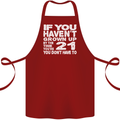 21st Birthday 21 Year Old Don't Grow Up Funny Cotton Apron 100% Organic Maroon