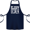 21st Birthday 21 Year Old Don't Grow Up Funny Cotton Apron 100% Organic Navy Blue