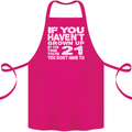 21st Birthday 21 Year Old Don't Grow Up Funny Cotton Apron 100% Organic Pink