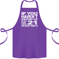 21st Birthday 21 Year Old Don't Grow Up Funny Cotton Apron 100% Organic Purple