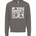 21st Birthday 21 Year Old Don't Grow Up Funny Mens Sweatshirt Jumper Charcoal