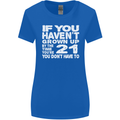 21st Birthday 21 Year Old Don't Grow Up Funny Womens Wider Cut T-Shirt Royal Blue