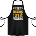 21st Birthday 21 Year Old Funny Alcohol Cotton Apron 100% Organic Black