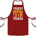 21st Birthday 21 Year Old Funny Alcohol Cotton Apron 100% Organic Maroon