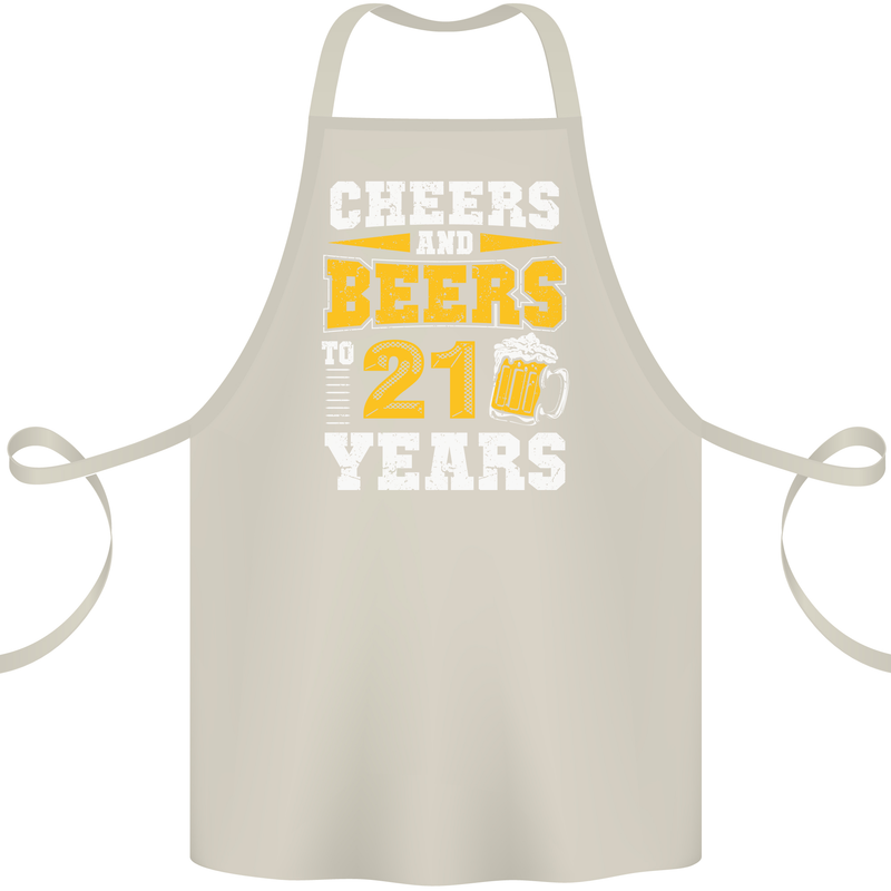 21st Birthday 21 Year Old Funny Alcohol Cotton Apron 100% Organic Natural