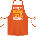 21st Birthday 21 Year Old Funny Alcohol Cotton Apron 100% Organic Orange