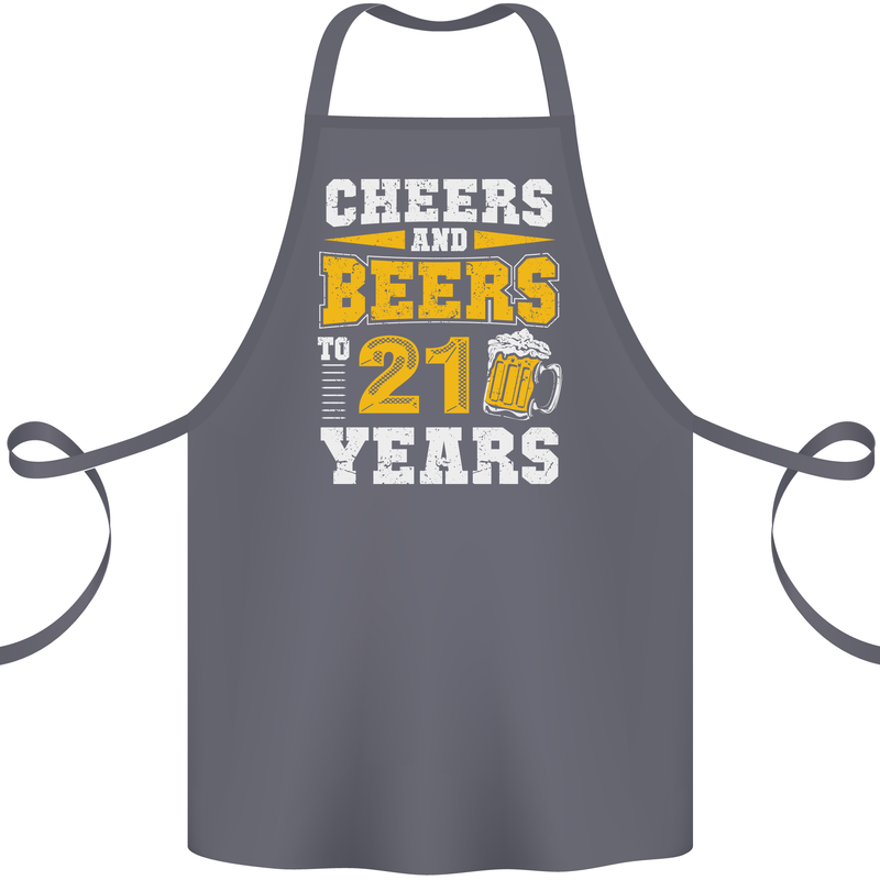 21st Birthday 21 Year Old Funny Alcohol Cotton Apron 100% Organic Steel