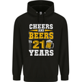 21st Birthday 21 Year Old Funny Alcohol Mens 80% Cotton Hoodie Black